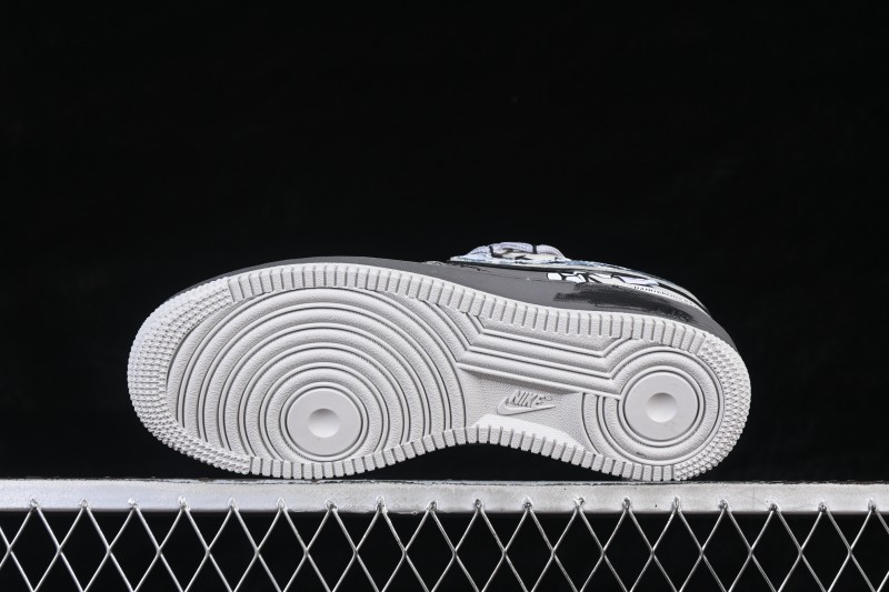 Nike Air Force 1 '07 Low Hand-Drawn Graffiti Skateboarding Shoes with Retro Washed Leather - DB3310-333