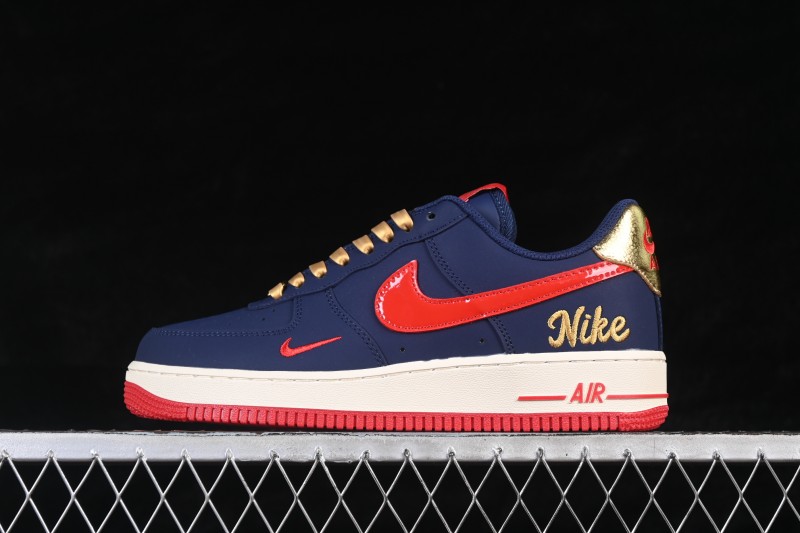 Nike Air Force 1 '07 Low Basketball Sneakers with Classic Design and Metallic Accents - NH0601-529
