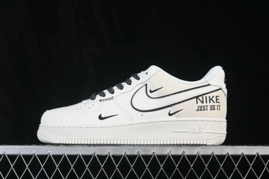 Nike Air Force 1 '07 Low Casual Sneakers in Off-White with Full-Length Air Cushion - MM5288-082