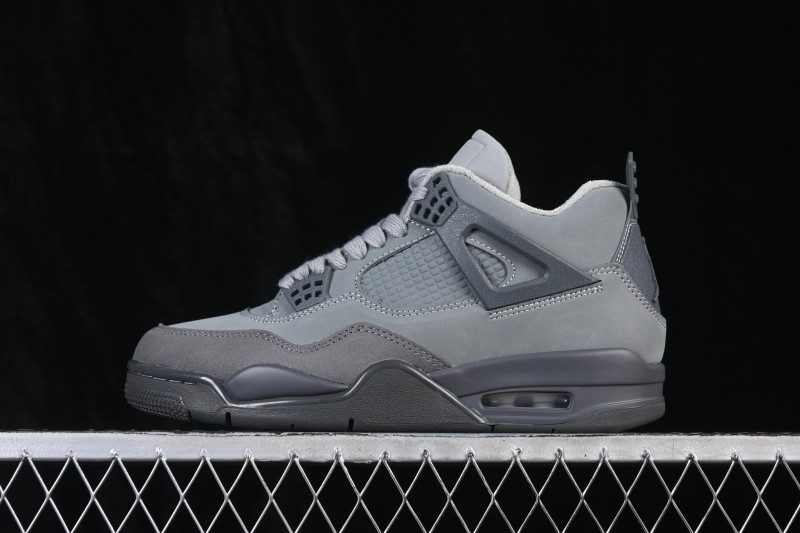 Nike Air Jordan 4 Retro SE Running Shoes with Smoke Grey and Cement Grey Colorway - FQ7928-001