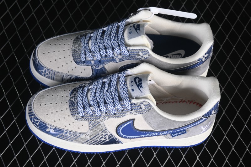 Nike Air Force 1 '07 Low Denim Monogram Casual Sneakers - SY1388-031