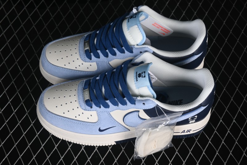 Nike Air Force 1 '07 Low Bearbrick Collaboration UNC Double Swoosh Casual Skate Shoes - XD9314-616