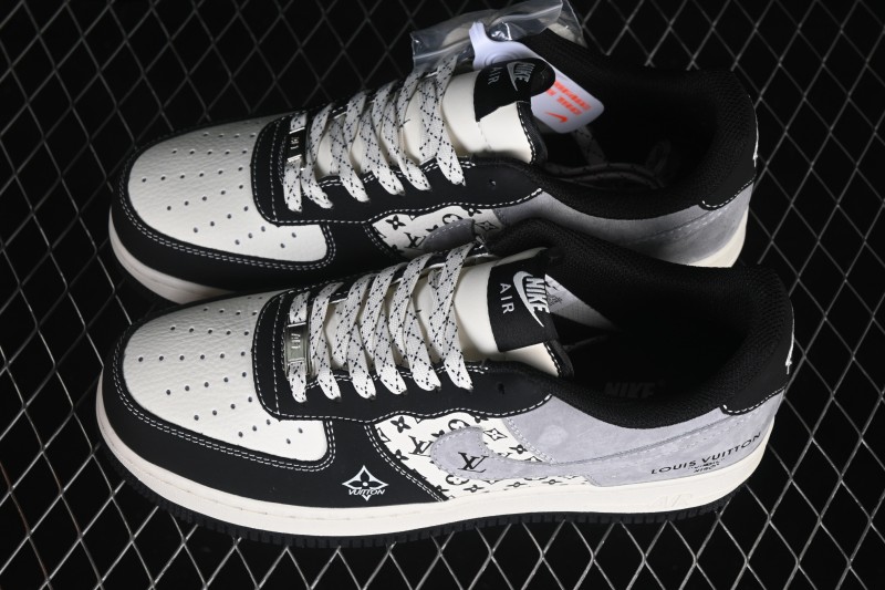 Nike Air Force 1 '07 Low Basketball Shoes with Classic Black White Grey Colorway - KG6699-F28