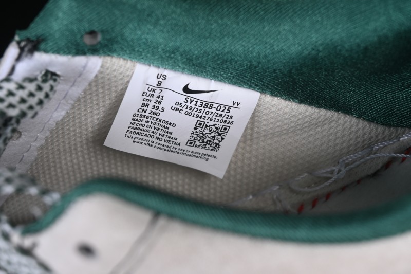 Nike Air Force 1 '07 Low Casual Sneakers with Grey-Green Accents and Full-Length Air Cushion - SY1388-025