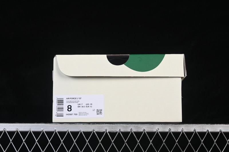 Nike Air Force 1 '07 Low White Wheat Black Panel Casual Sneakers - IH0687-700