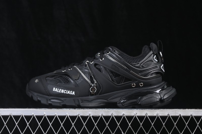 Balenciaga Track Sneaker Tricolor Upper Running Shoes with Transparent Heel Detail - W3AD32350