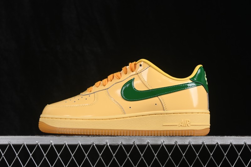 Nike Air Force 1 '07 Low Retro Running Shoes with Shiny Leather Upper and Vintage Accents - IO4489-700