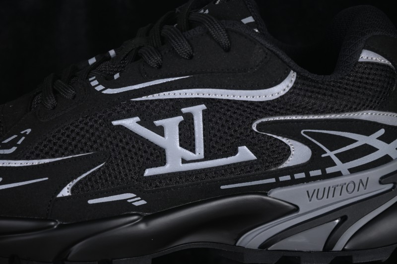 Louis Vuitton Tatic Runner Casual Running Shoes with Breathable Mesh and Lightweight Sole - Black