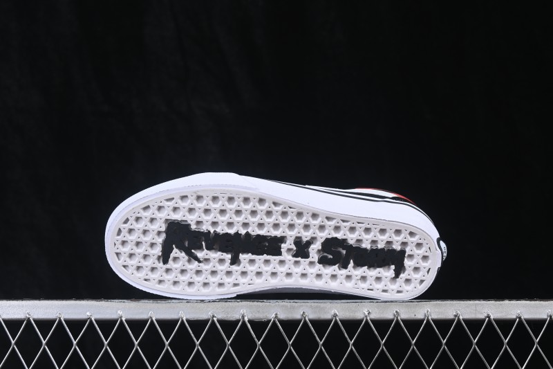 Revenge x Storm Old Skool Lightning Low-Top Casual Skate Shoes Black Flame - M.C3