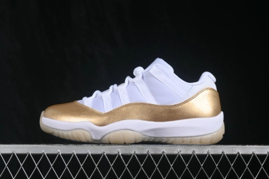 Nike Air Jordan 11 Low Metallic Gold Basketball Shoes - AH7860-102