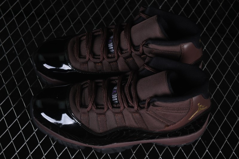 Air Jordan 11 Retro AJ11 Black Brown Basketball Shoes - CT8012-200
