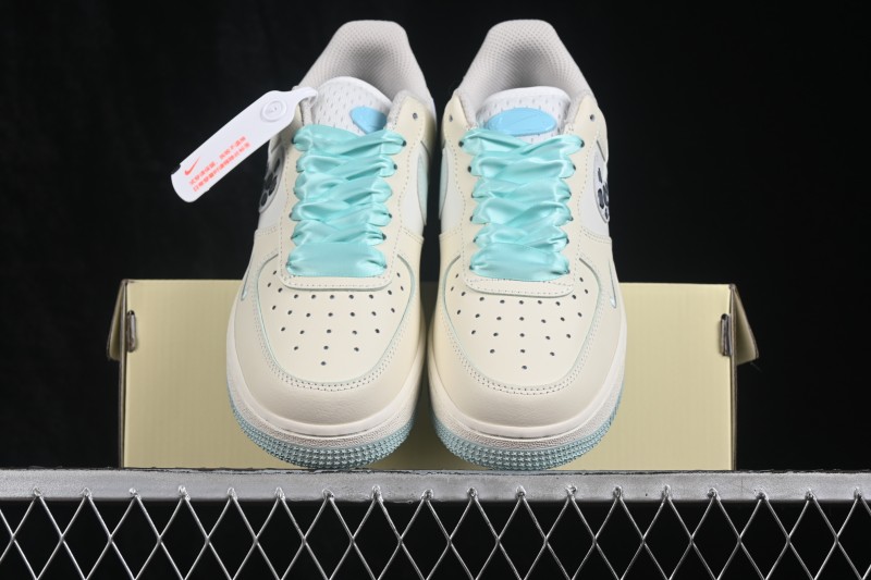 Nike Air Force 1 '07 Low Green Grape Leopard Pop Hand-Painted Graffiti Casual Sneakers - FB1839-112