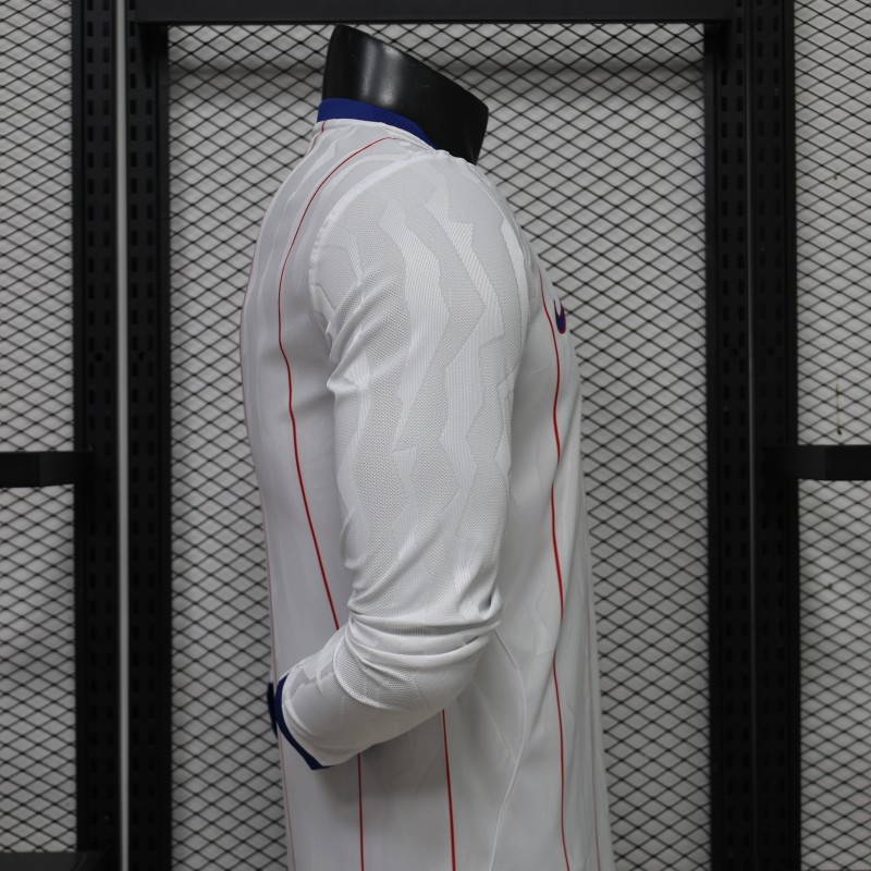 Player Version 26/27 Chelsea FC White with Red Pinstripe Third Long Sleeve Jersey
