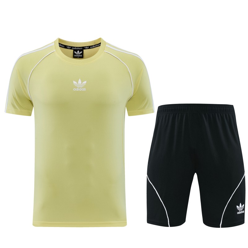 26/27 Adidas AD15 Yellow Short Sleeve+Soccer Shorts