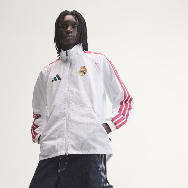 26/27 Real Madrid CF  White Full Zipper  Windbreaker Jacket