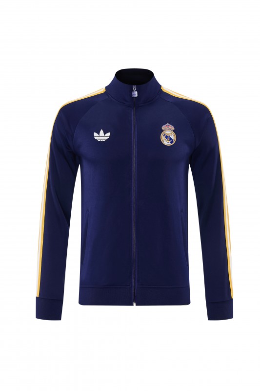26/27 Real Madrid Navy Full Zipper Jacket Tracksuit + Long Pants