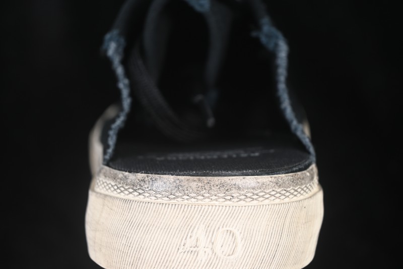 Balenciaga Paris Low Top Lace-Up Mule Worn-Effect Sneakers - W3RC49092