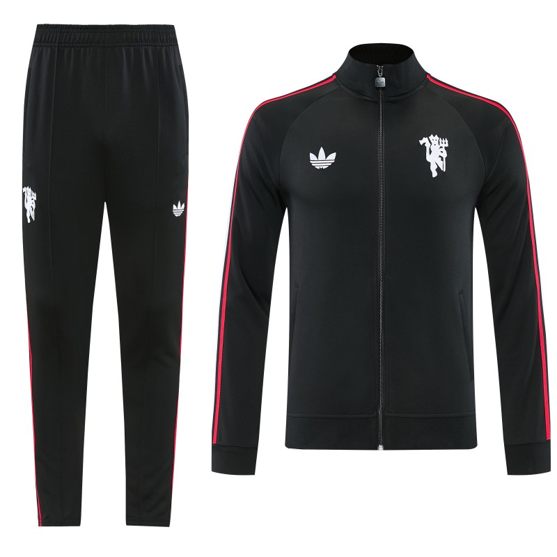 26/27 Manchester United FC 05 Black Full Zipper Jacket + Long Pants