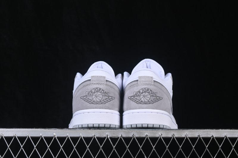 Nike Air Jordan 1 Low AJ1 Embroidered White Grey Low-Top Retro Cultural Basketball Shoes - IX3959-100
