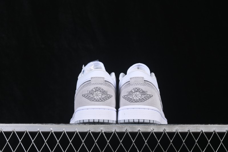 Nike Air Jordan 1 Low AJ1 Embroidered White Grey Low-Top Retro Cultural Basketball Shoes - IX3959-100