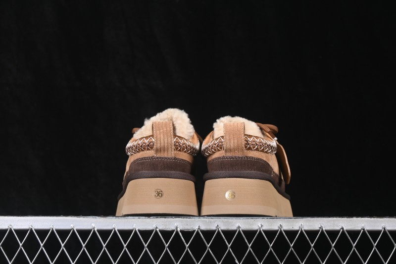 UGG Heritage Lace-Up Slipper Fashion Soft Comfortable Height Increasing Low-Top Casual Shoes - 1180361 CHE