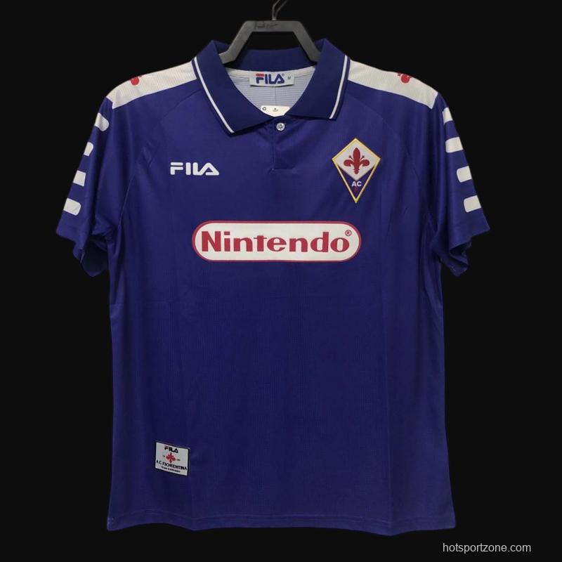Retro 98/99 Fiorentina Home Soccer Jersey
