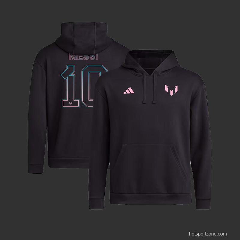 2023 Inter Miami Messi x adidas Name & Number Fleece Pullover Hoodie