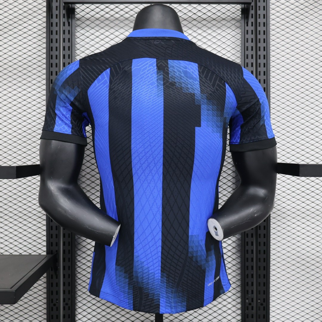 Player Version Retro 23/24 Inter Milan Home Jersey With Paramount Plus Sponsor