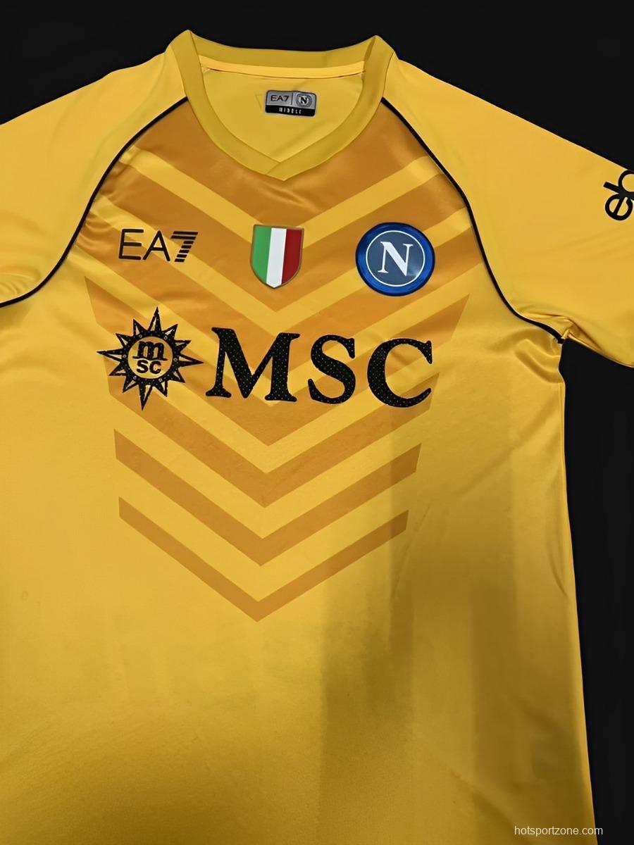 23/24 Napoli Yellow Goalkeeper Jersey