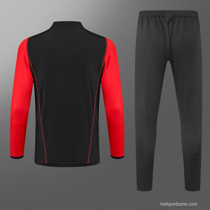 23/24 Roma Red/Black Half Zipper Jacket+Pants