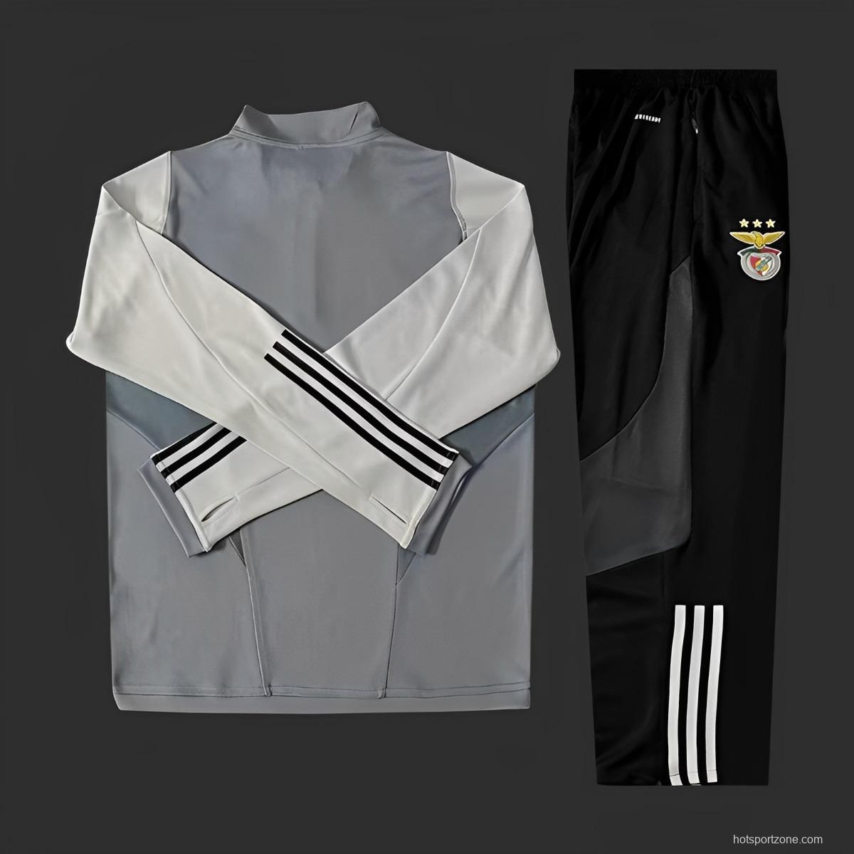 23/24 Benfica Grey Half Zipper Jacket+Pants