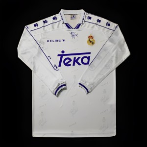 Retro 95/96 Real Madrid Home Long Sleeve Jersey