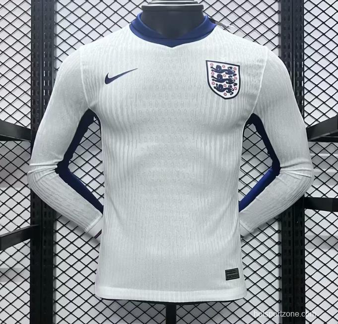 Player Version 2024 England Home Long Sleeve Jersey