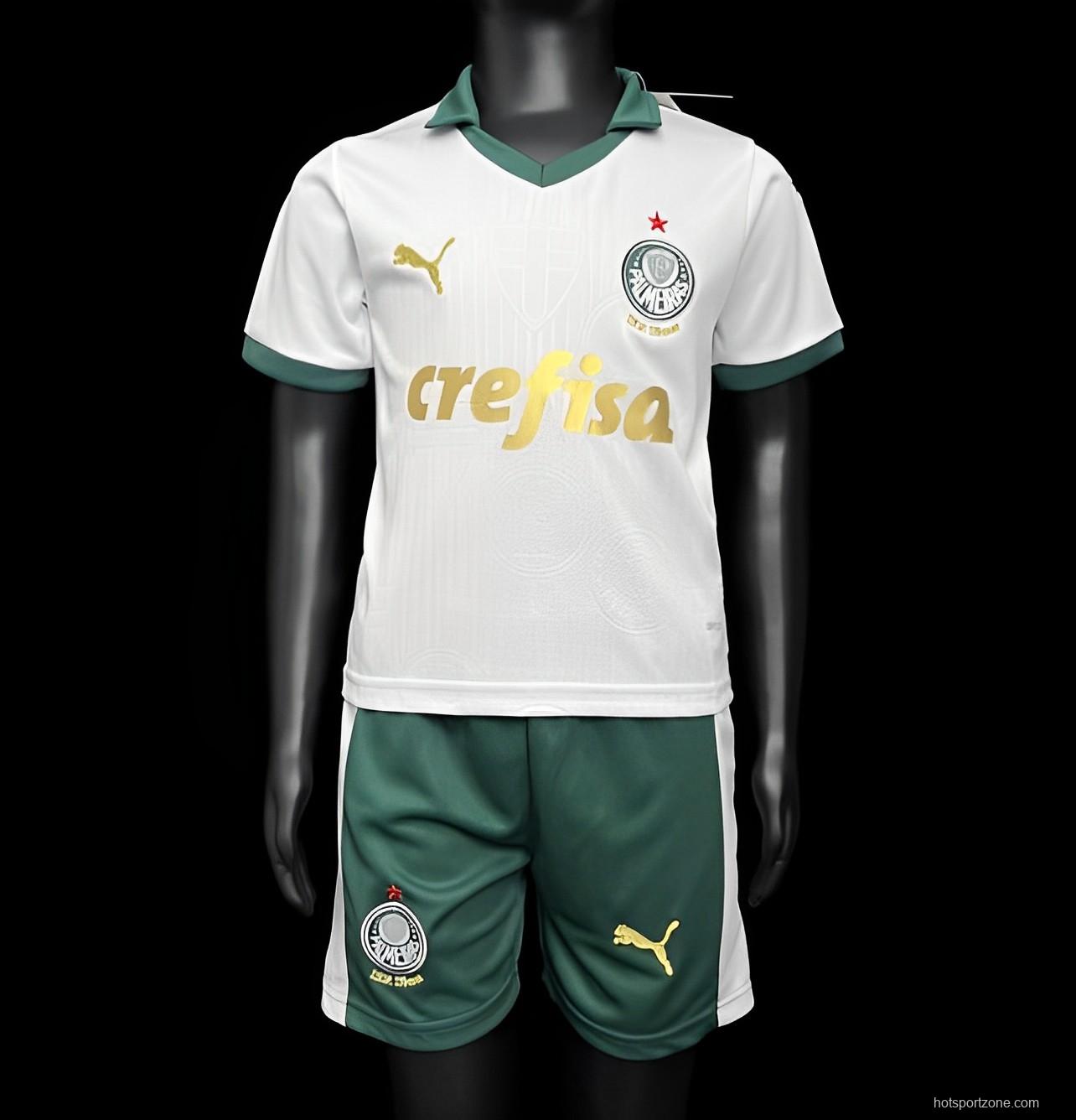 24/25 Kids Palmeiras Away White Jersey