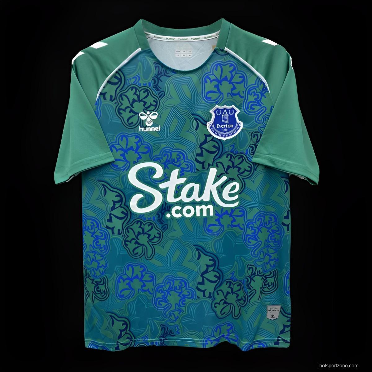 24/25 Everton Hummel Limited Edition Pre-Match Shamrock Green Special Jersey