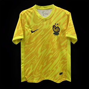 2024 France Yellow Goalkeeper Jersey