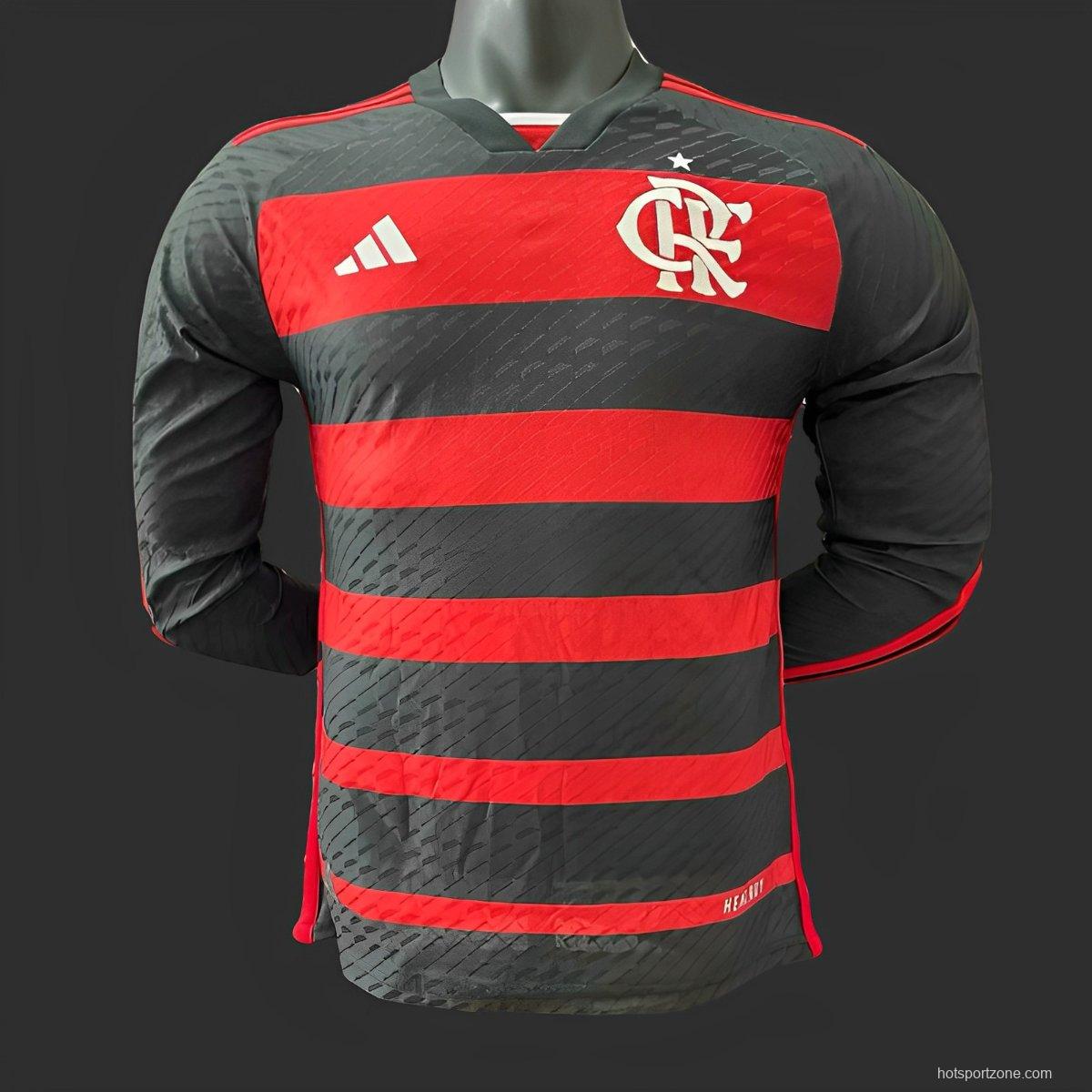 Player Version 24/25 Flamengo Home Long Sleeve Jersey