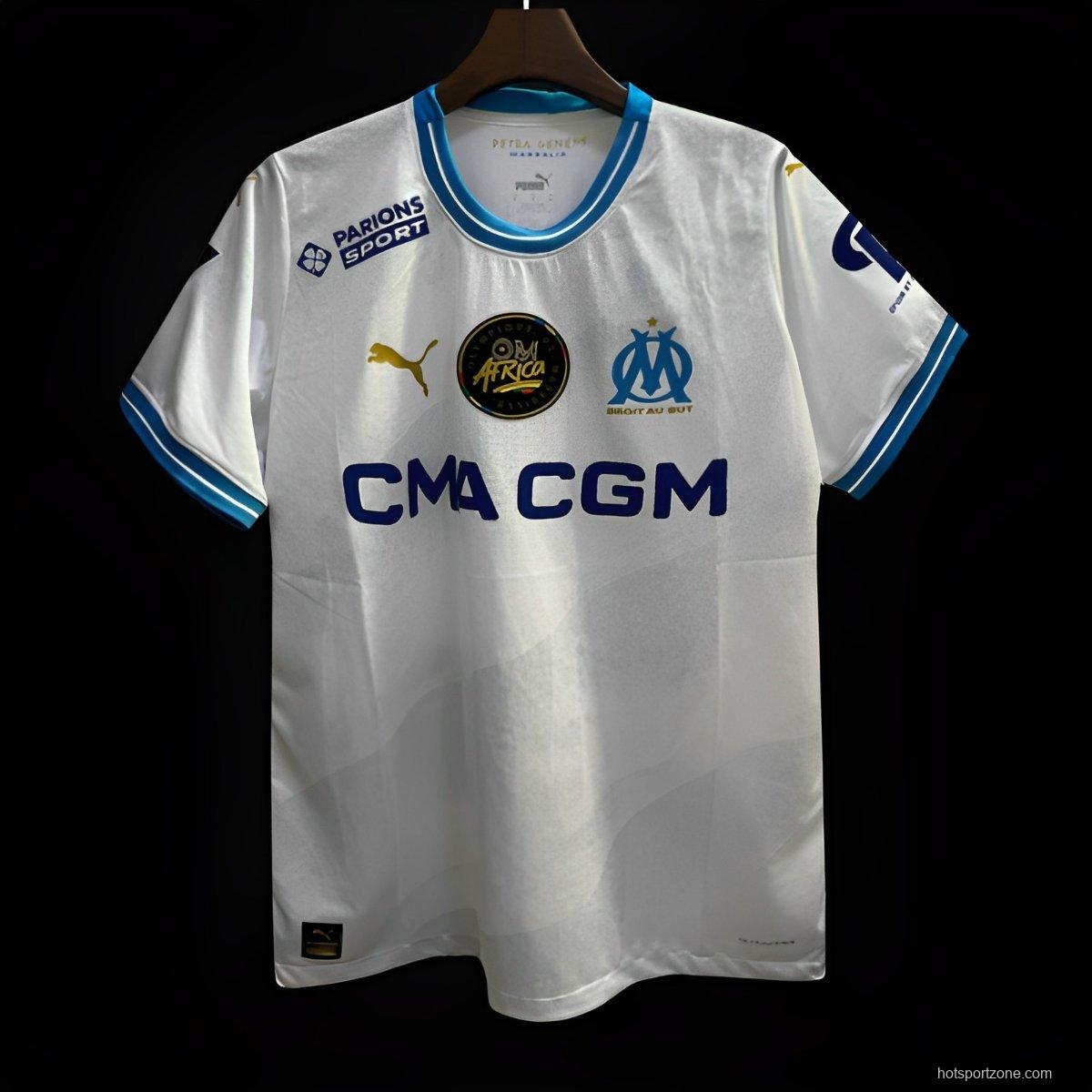 23/24 Olympique Marseille OM Africa Jersey CLAUSS AUBAMEYANG Home Jersey