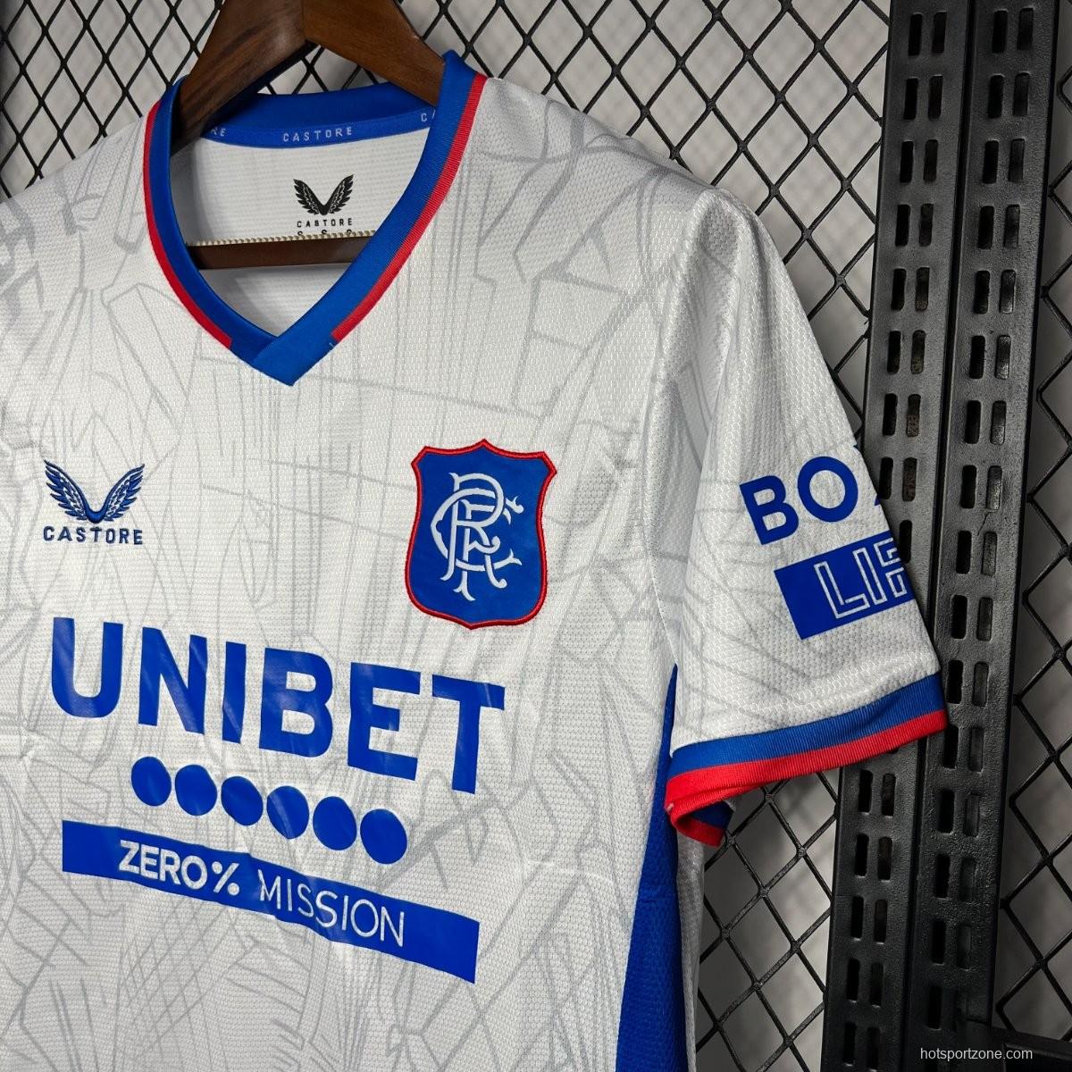 24/25 Glasgow Rangers Away White Jersey