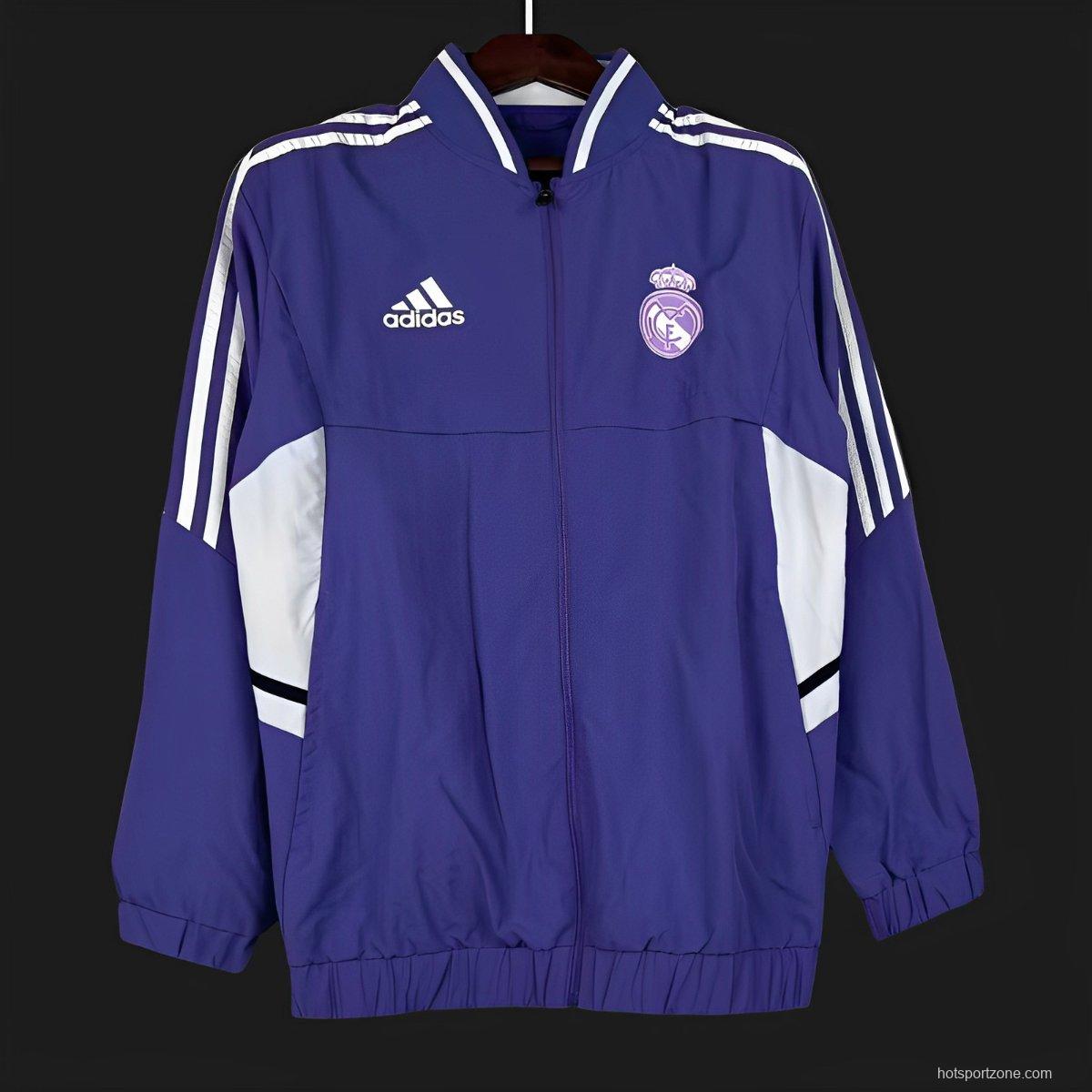 24/25 Real Madrid Blue Windbreaker