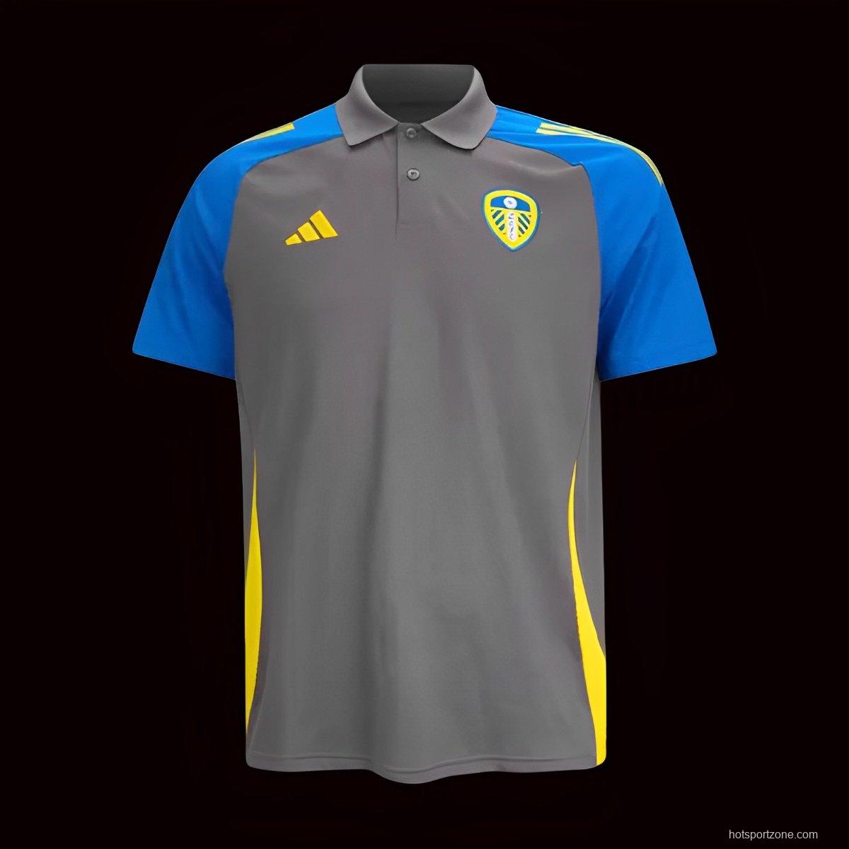 24/25 Leeds United Grey POLO Jersey