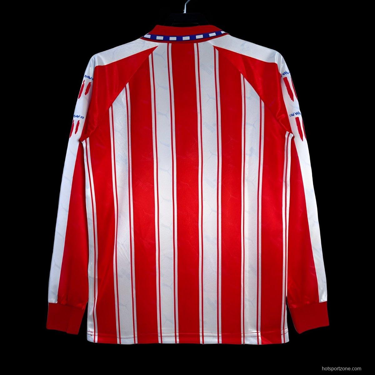 Retro 04/05 Long Sleeve Atletico Madrid Home Jersey