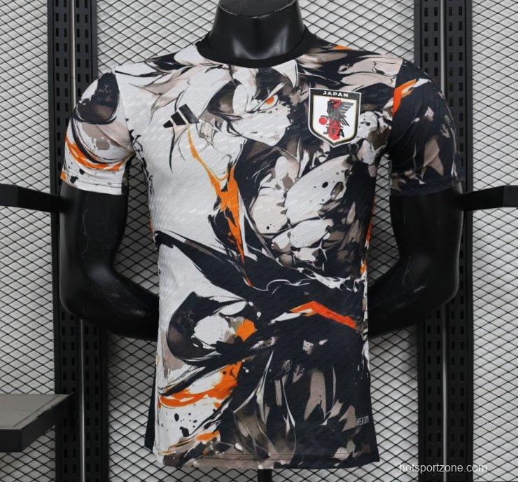 Player Version 2025 Japan White with Abstract Ink Splash Jersey