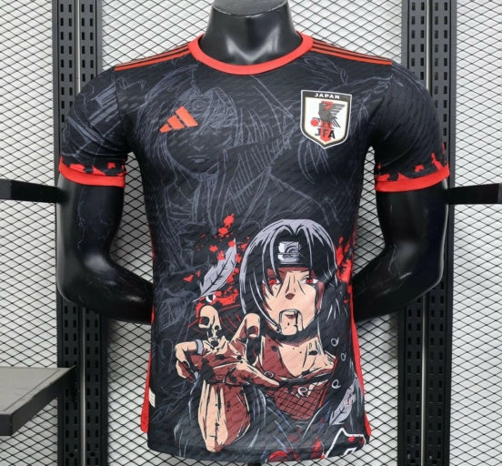 Player Version 2025 Japan National Team Black with Anime Character Design Jersey