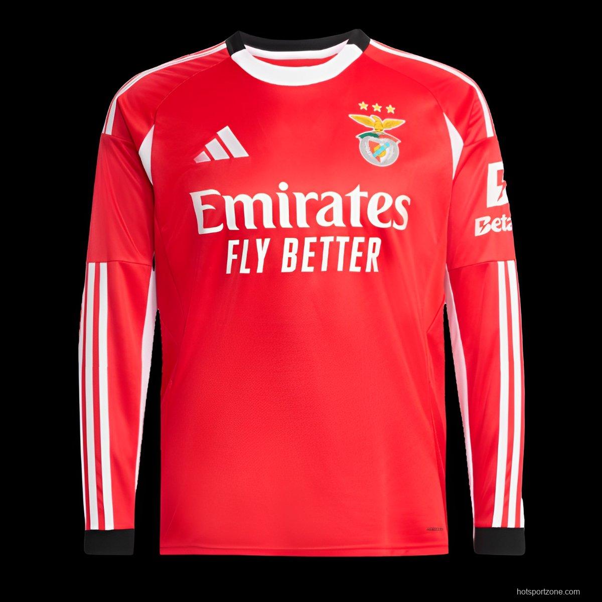 25/26 Benfica Home Long Sleeve Jersey