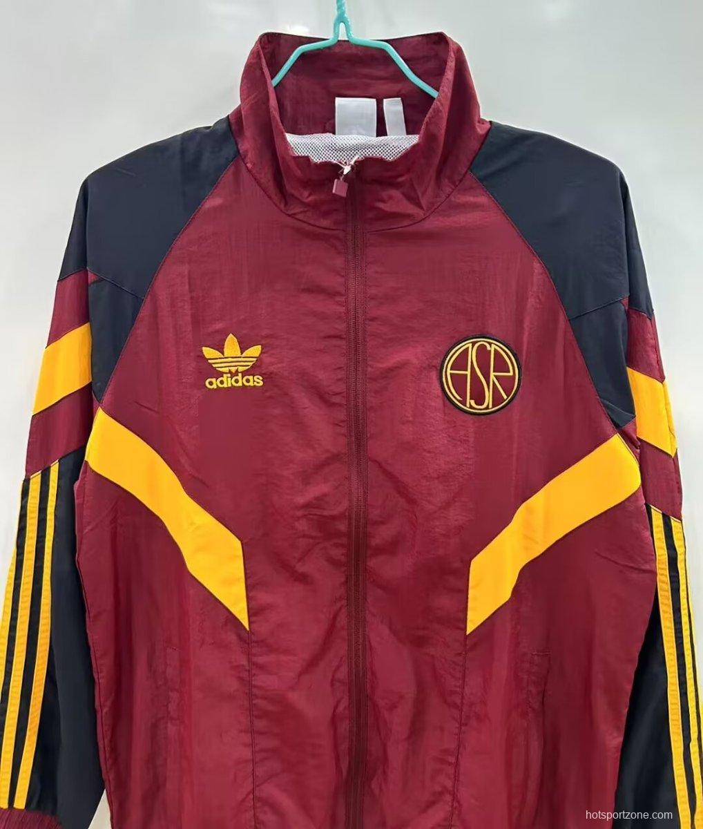 25 26 Roma x Adidas Original Full Zipper Track Top Windbreaker