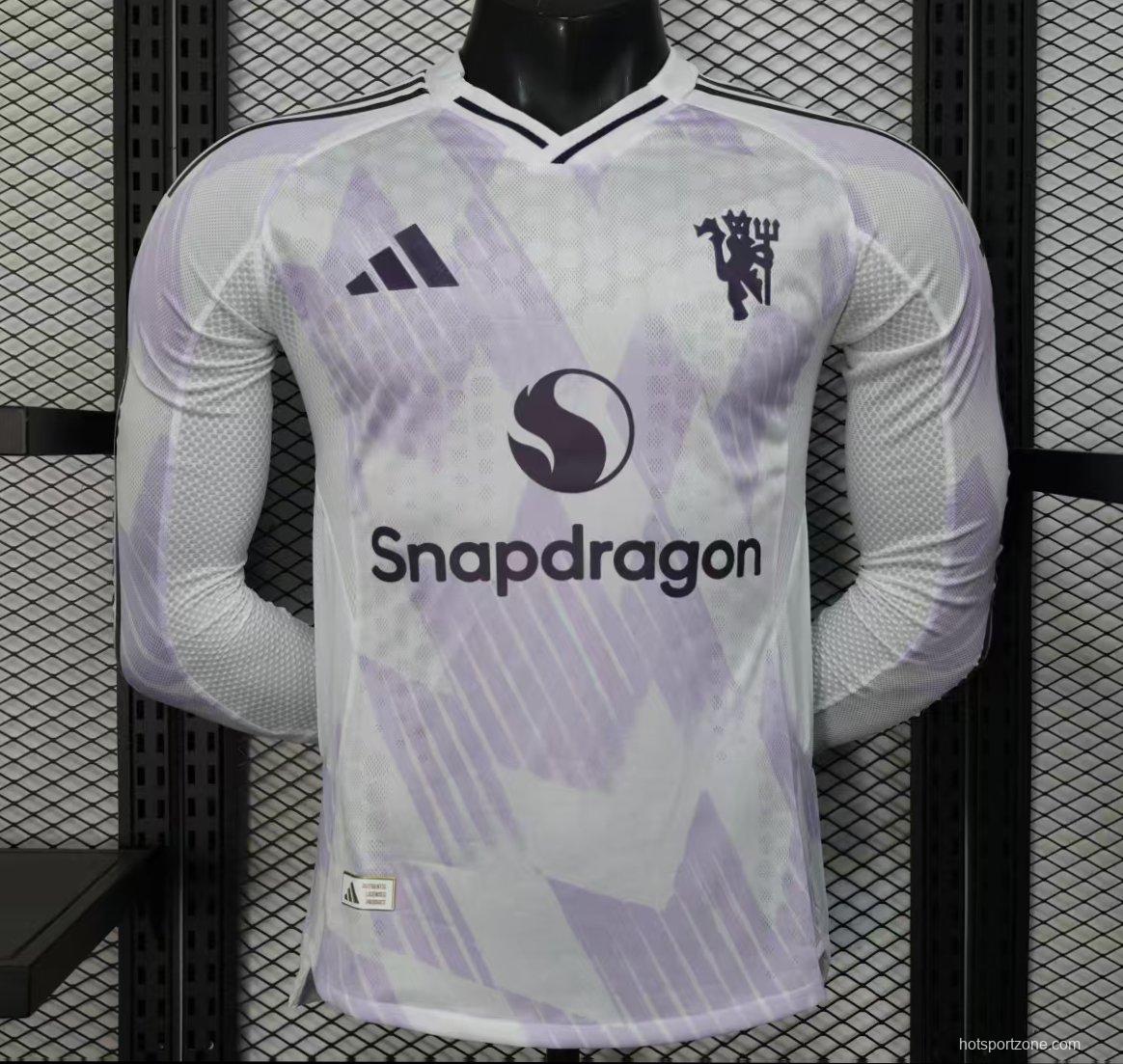 Player Version 25/26 Manchester United Away Long Sleeve Jersey