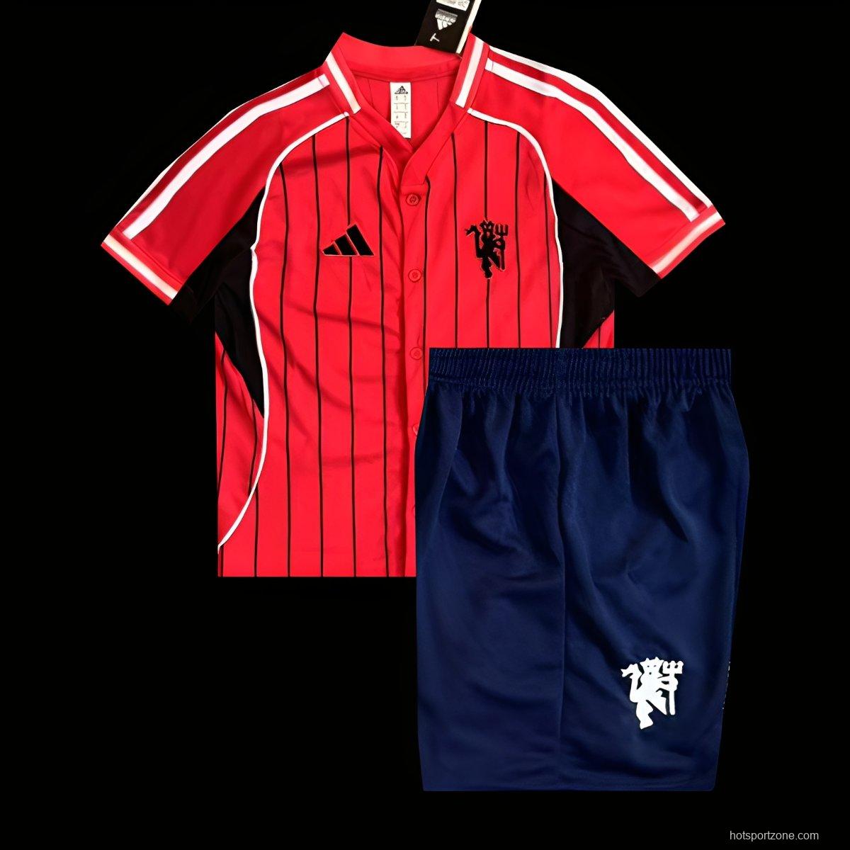 25/26 Kids Manchester United US Pack Baseball Jersey