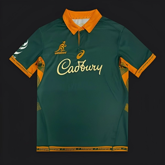 2026 Australia Wallabies Green with Indigenous Art Design Jersey