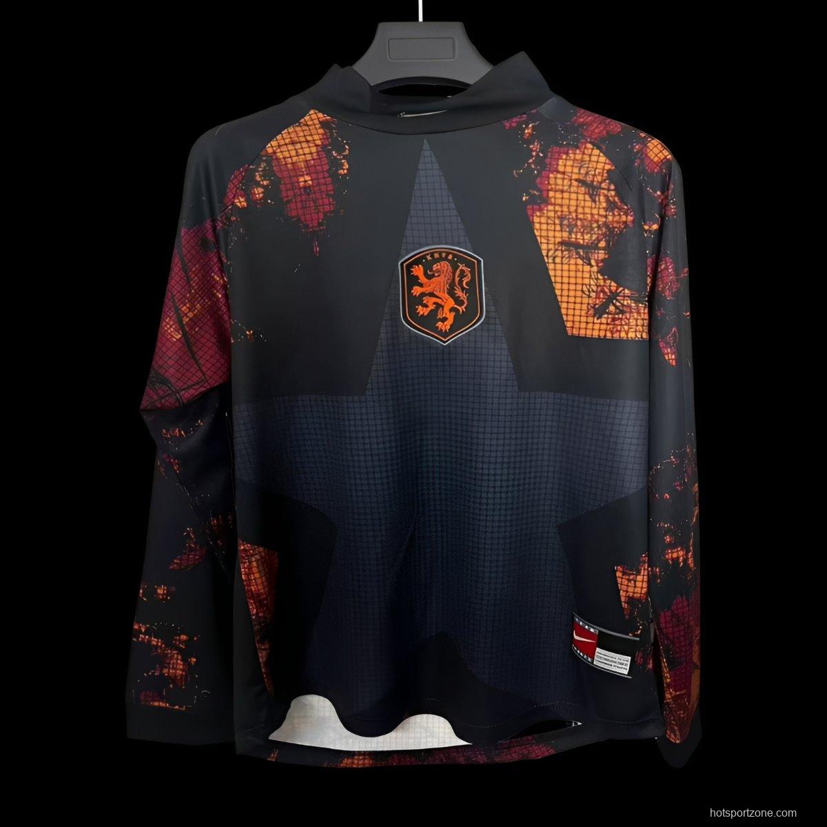 2026 Netherlands Black Long Sleeve Goalkeeper Jersey